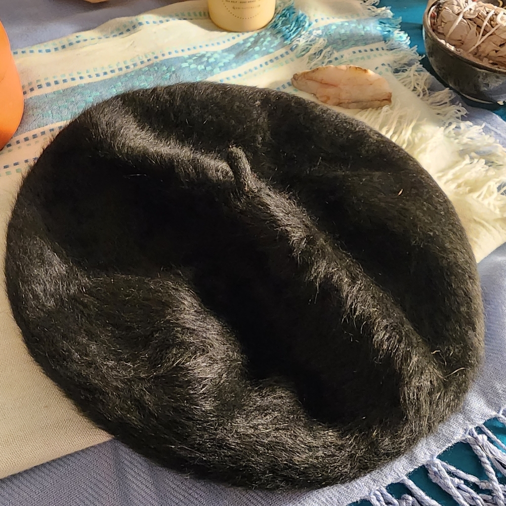 Ladies Black Rabbit Beret | Target